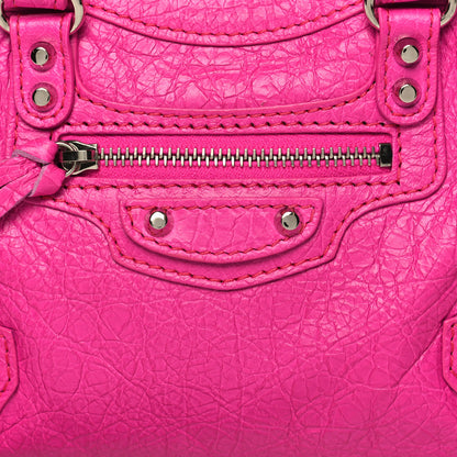 Balenciaga Agneau Classic Gold Hardware Nano City Fuchsia 9 of 11