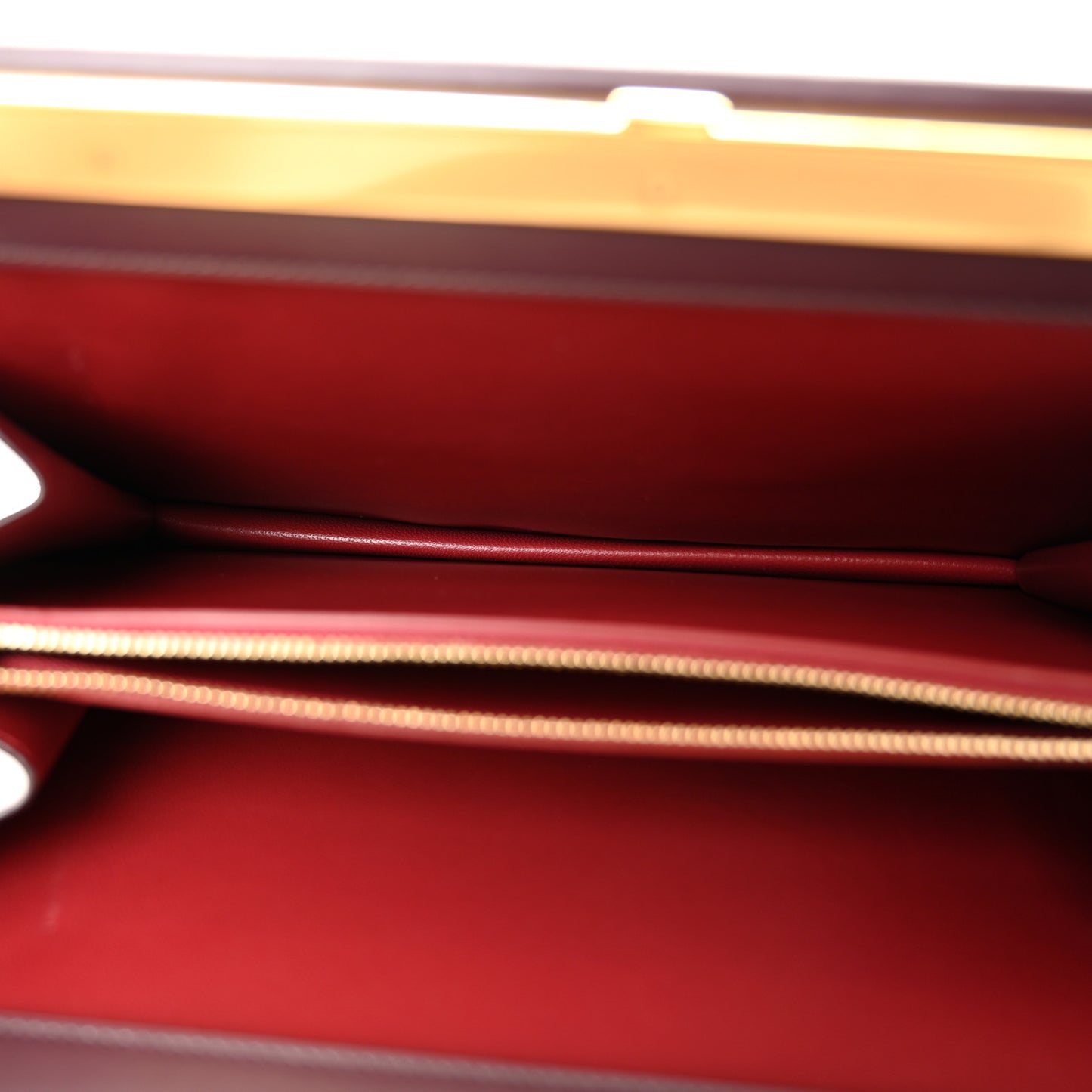 Patina Box Calfskin Medium Clasp Bag Bordeaux