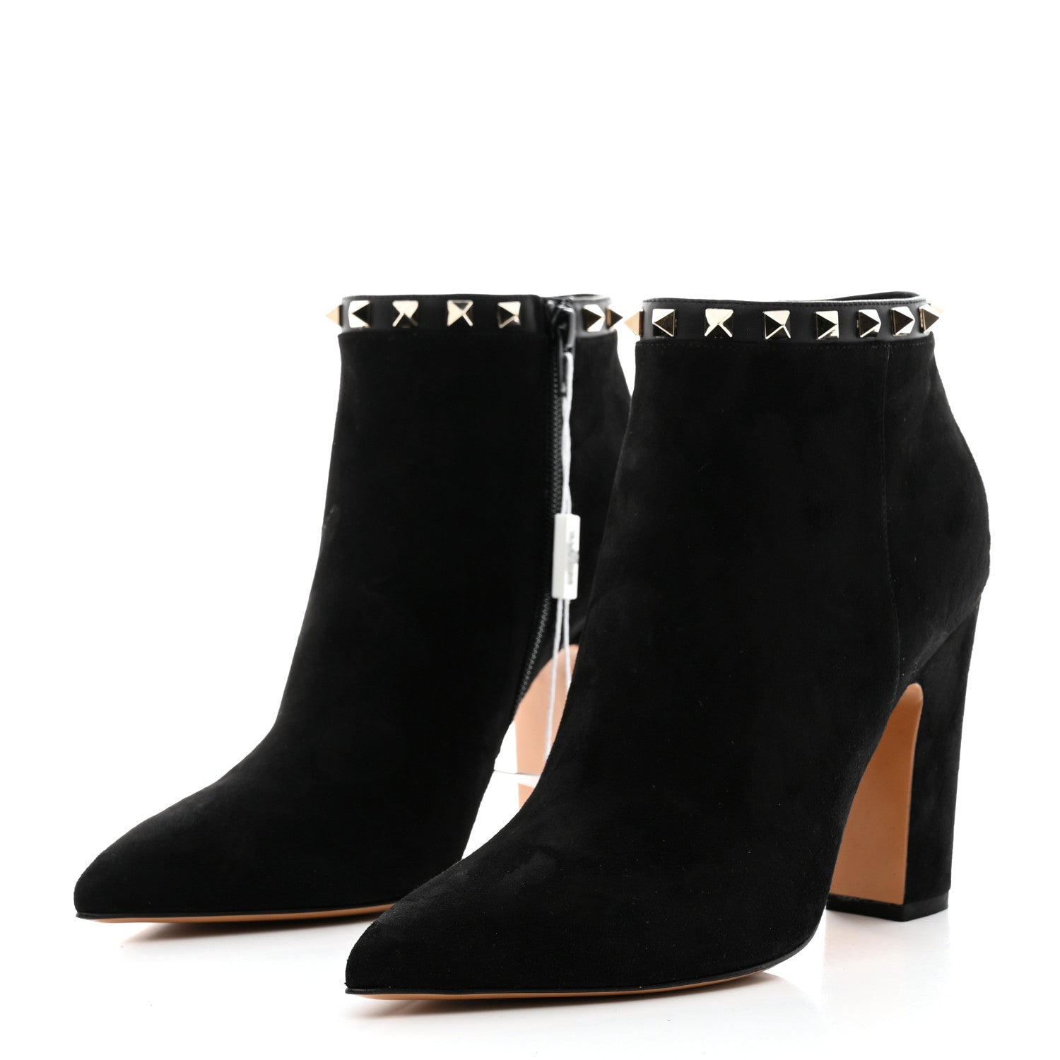 Valentino Garavani Suede Rockstud 100 Ankle Boots 40 Black 3 of 9