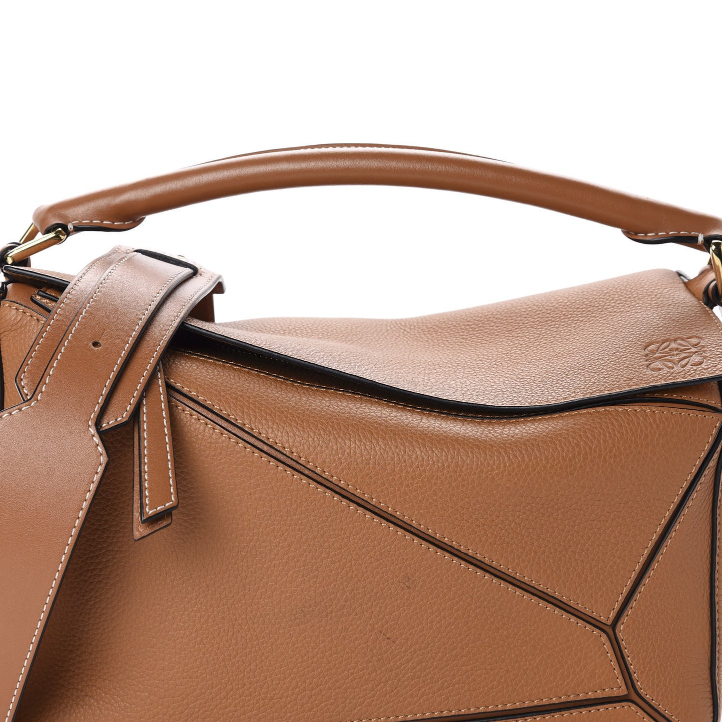 Calfskin Medium Puzzle Bag Tan