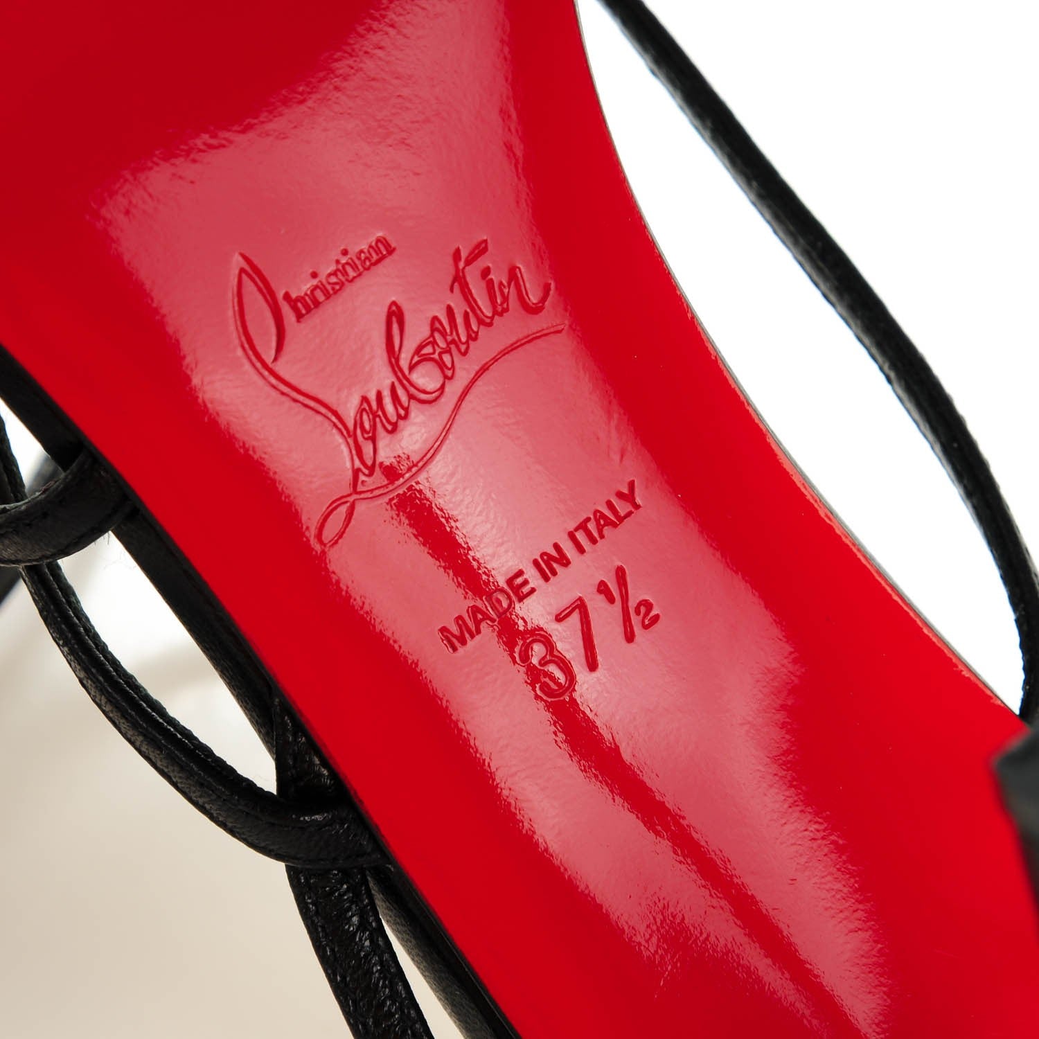 Christian Louboutin Kid Gwinispike 85 Sandals 37.5 Black 6 of 7