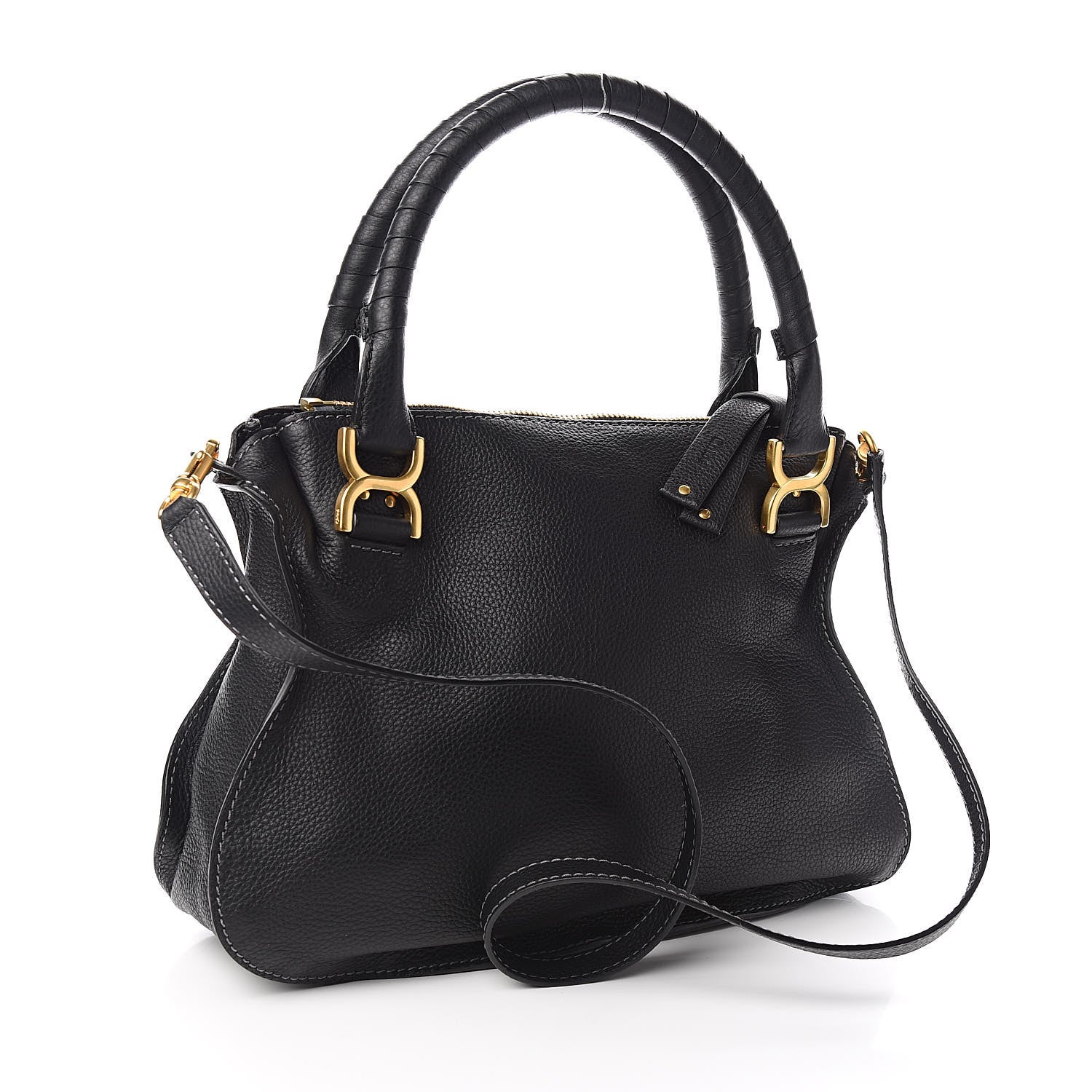 Chloe Calfskin Medium Marcie Satchel Black 3 of 10