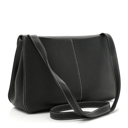 Hermes Taurillon Clemence Halzan 31 GM Black 3 of 13