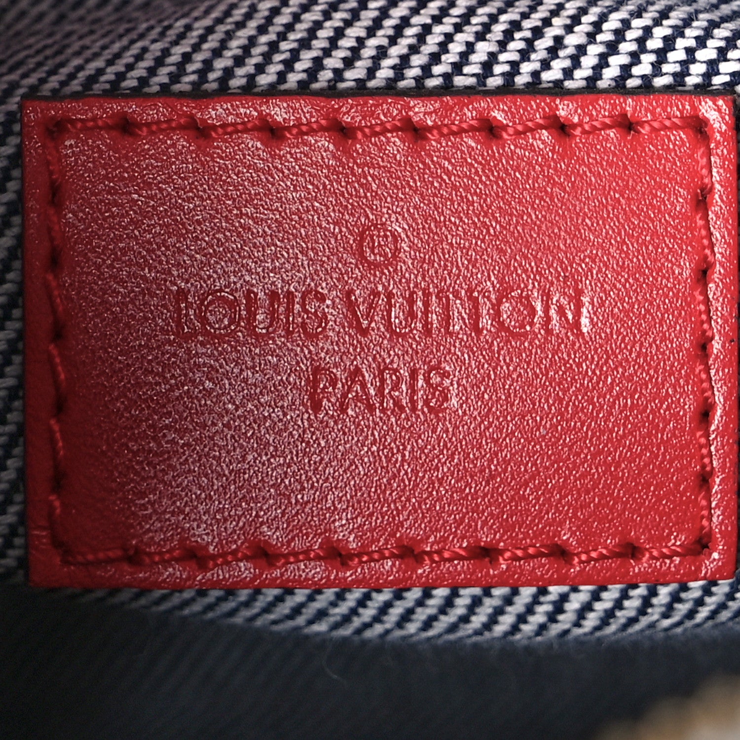 Louis Vuitton Denim Damier Monogram Patchwork Speedy Bandouliere 30 Blue Rouge 6 of 10