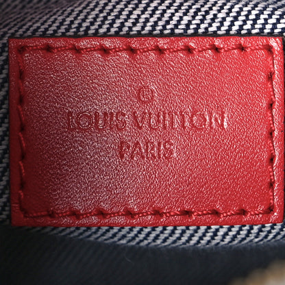 Louis Vuitton Denim Damier Monogram Patchwork Speedy Bandouliere 30 Blue Rouge 6 of 10