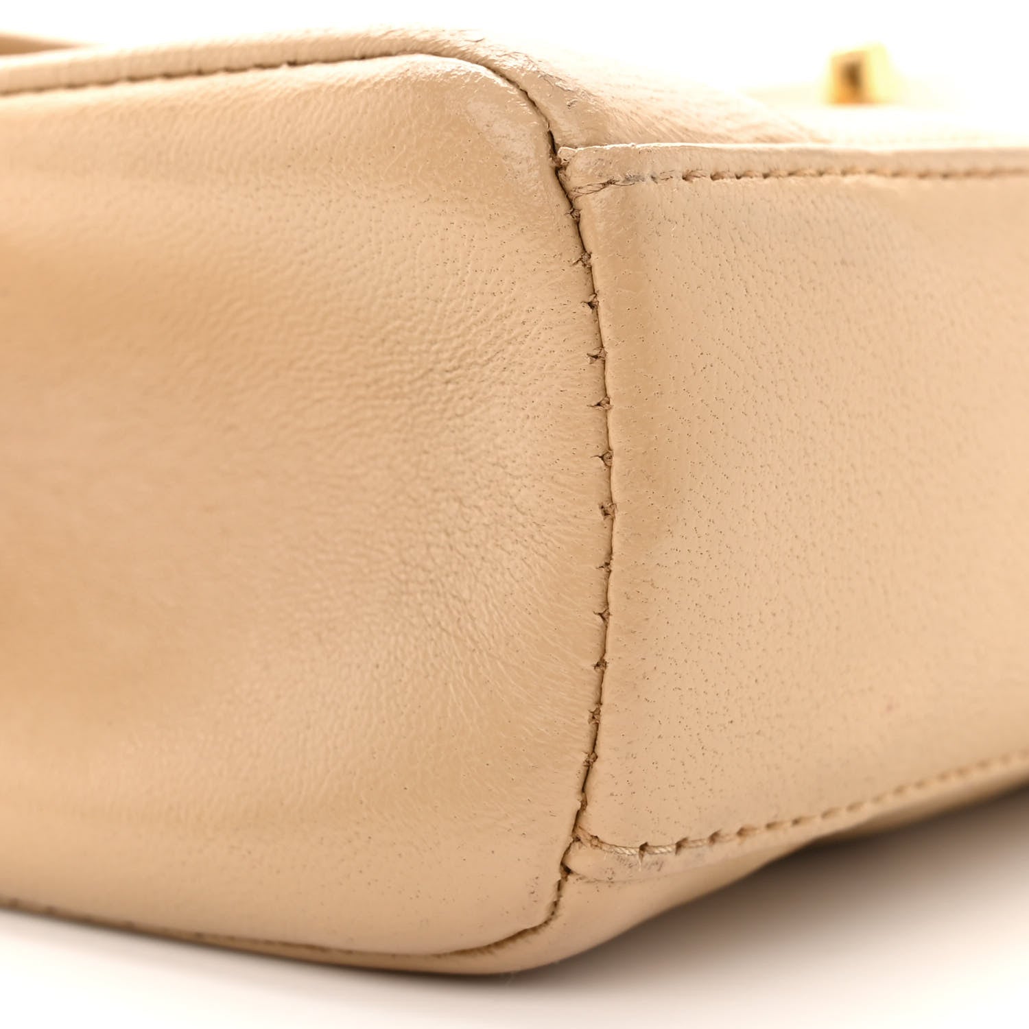 Chanel Lambskin Quilted Small Single Flap Beige 10 of 13