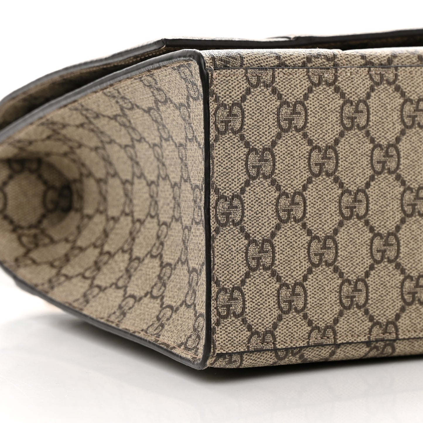 X GUCCI GG Supreme Monogram Medium Hourglass Top Handle Bag Beige Ebony
