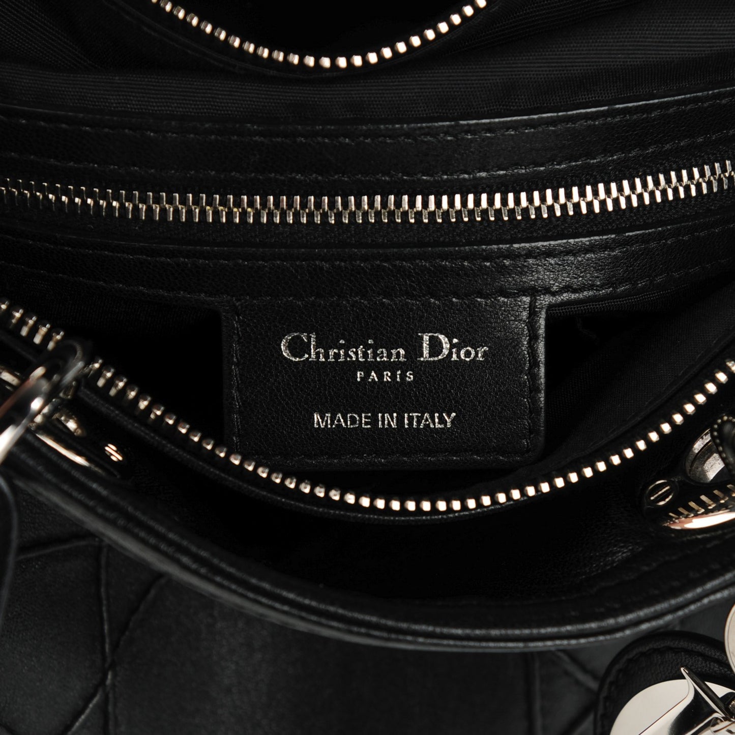 Lambskin Cannage Granville Polochon Black
