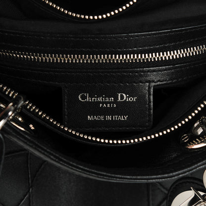 Christian Dior Lambskin Cannage Granville Polochon Black 6 of 8