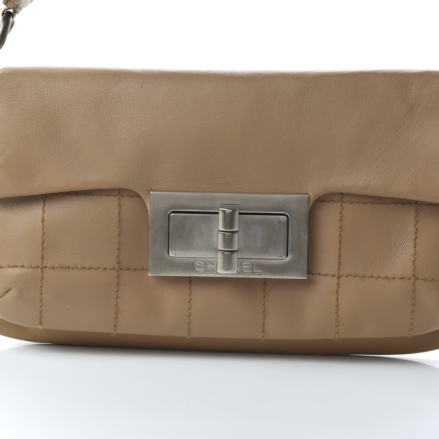 Chanel Calfskin Square Stitched Mademoiselle Shoulder Bag Tan 13 of 13