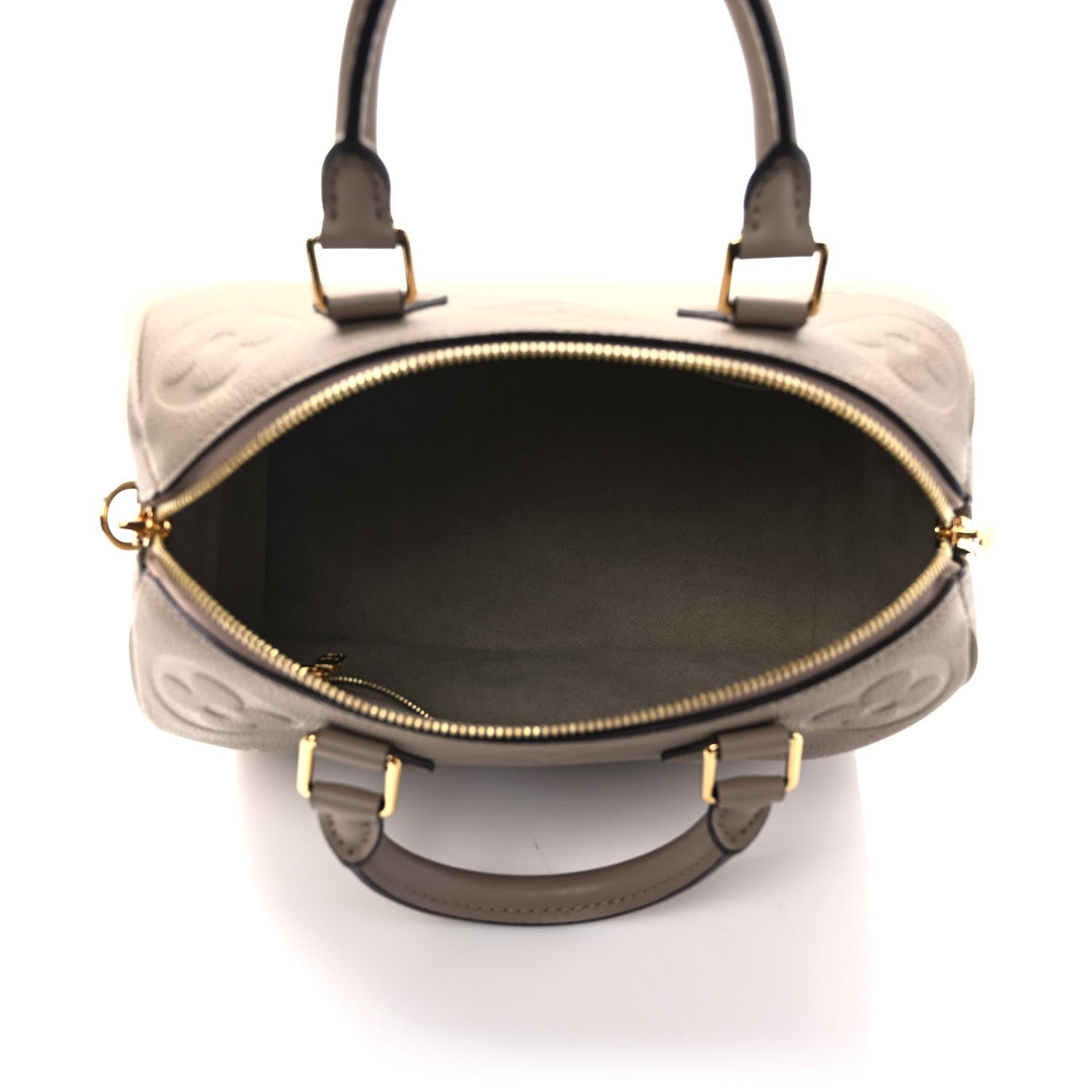 Louis Vuitton Empreinte Monogram Giant Speedy Bandouliere 25 Tourterelle 5 of 9