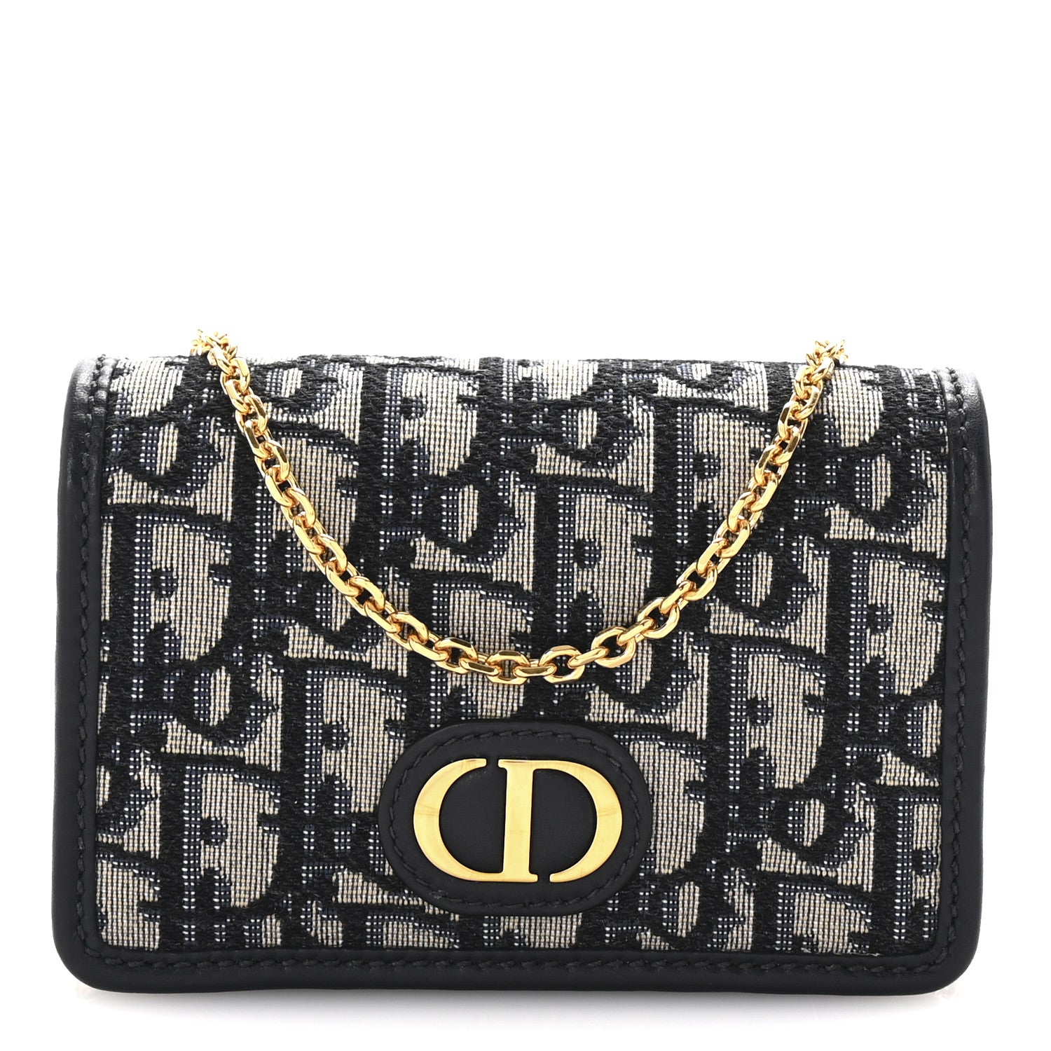 Christian Dior Oblique 30 Montaigne 2-In-1 Pouch Blue 1 of 11