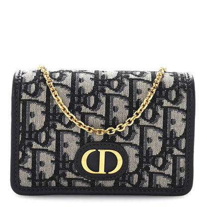 Christian Dior Oblique 30 Montaigne 2-In-1 Pouch Blue 1 of 11