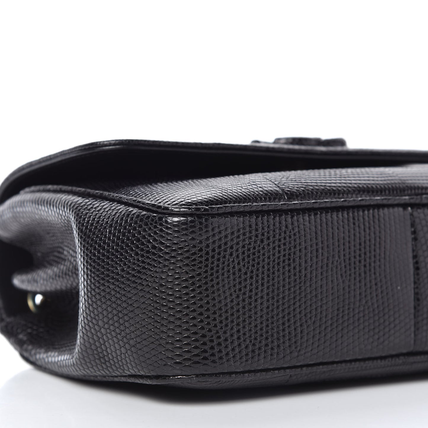 Lizard Coco Vintage Flap Black