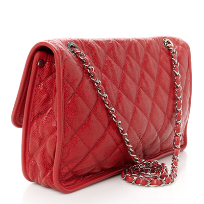 Chanel Caviar Quilted Medium French Riviera Flap Red 3 of 11