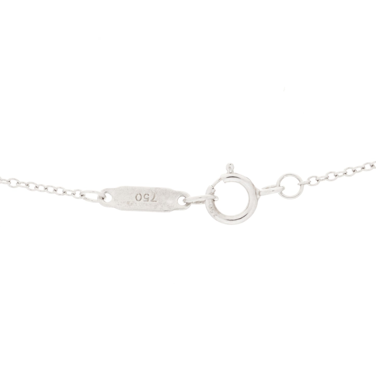 18K White Gold Diamond Metro Cross Pendant Necklace