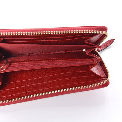 Gucci Canvas Sylvie Stripe Logo Zip Around Wallet Mystic White Hibiscus Red Maritime 5 of 8