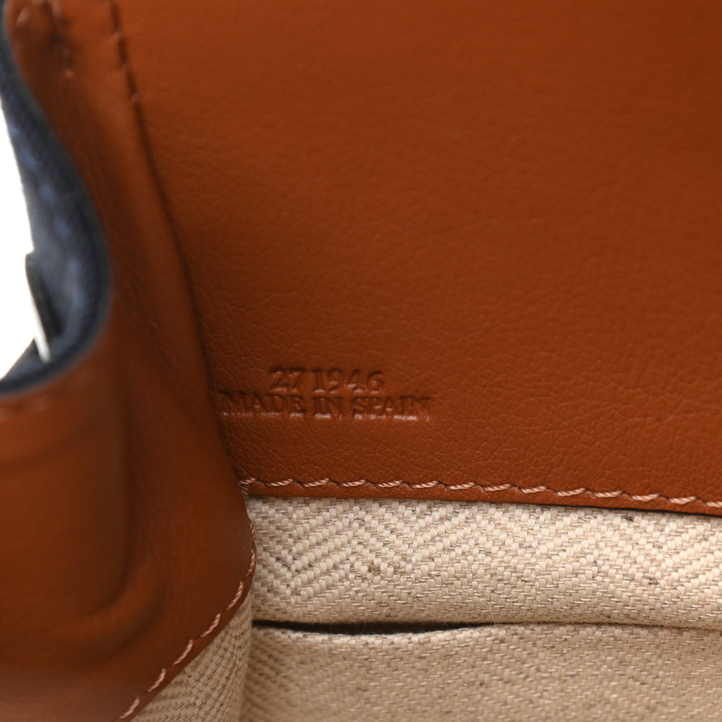 Calfskin Canvas Sailor Mini Hammock Shoulder Bag White Tan