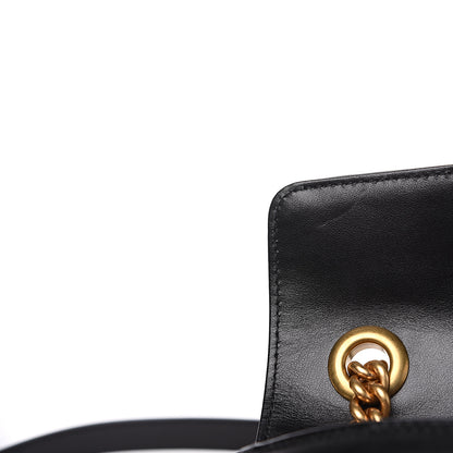 Gucci Calfskin Matelasse Mini GG Marmont Shoulder Bag Black 7 of 9