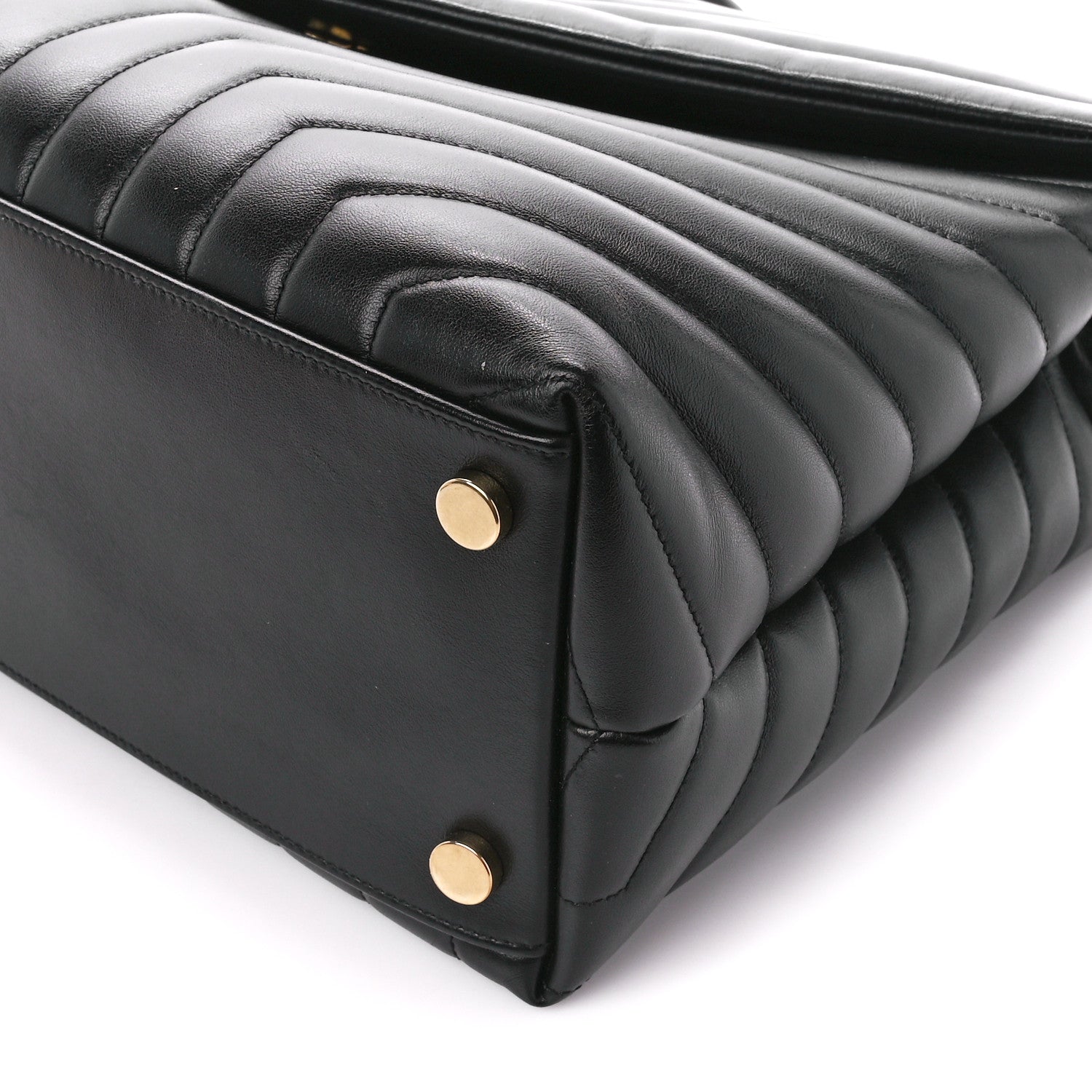 Saint Laurent Calfskin Y Quilted Monogram Large Loulou Chain Satchel Black 11 of 12
