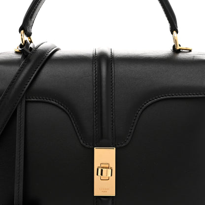 Celine Satinated Calfskin Small 16 Top Handle Bag Black 8 of 11