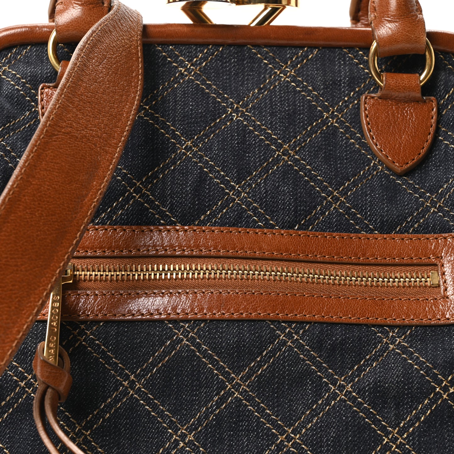 Denim Quilted Mini Stam Blue