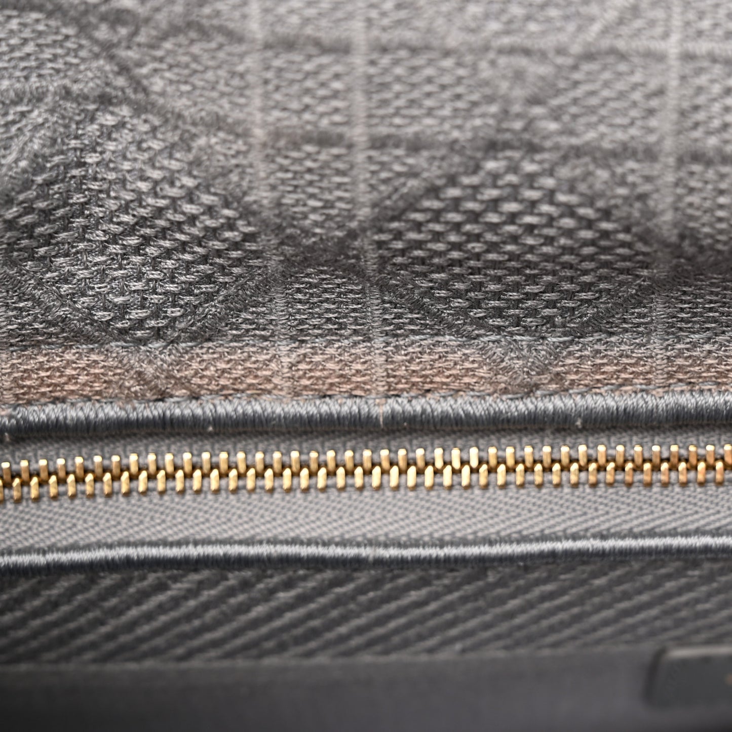 Canvas Embroidered Cannage Lady D-Lite Gray