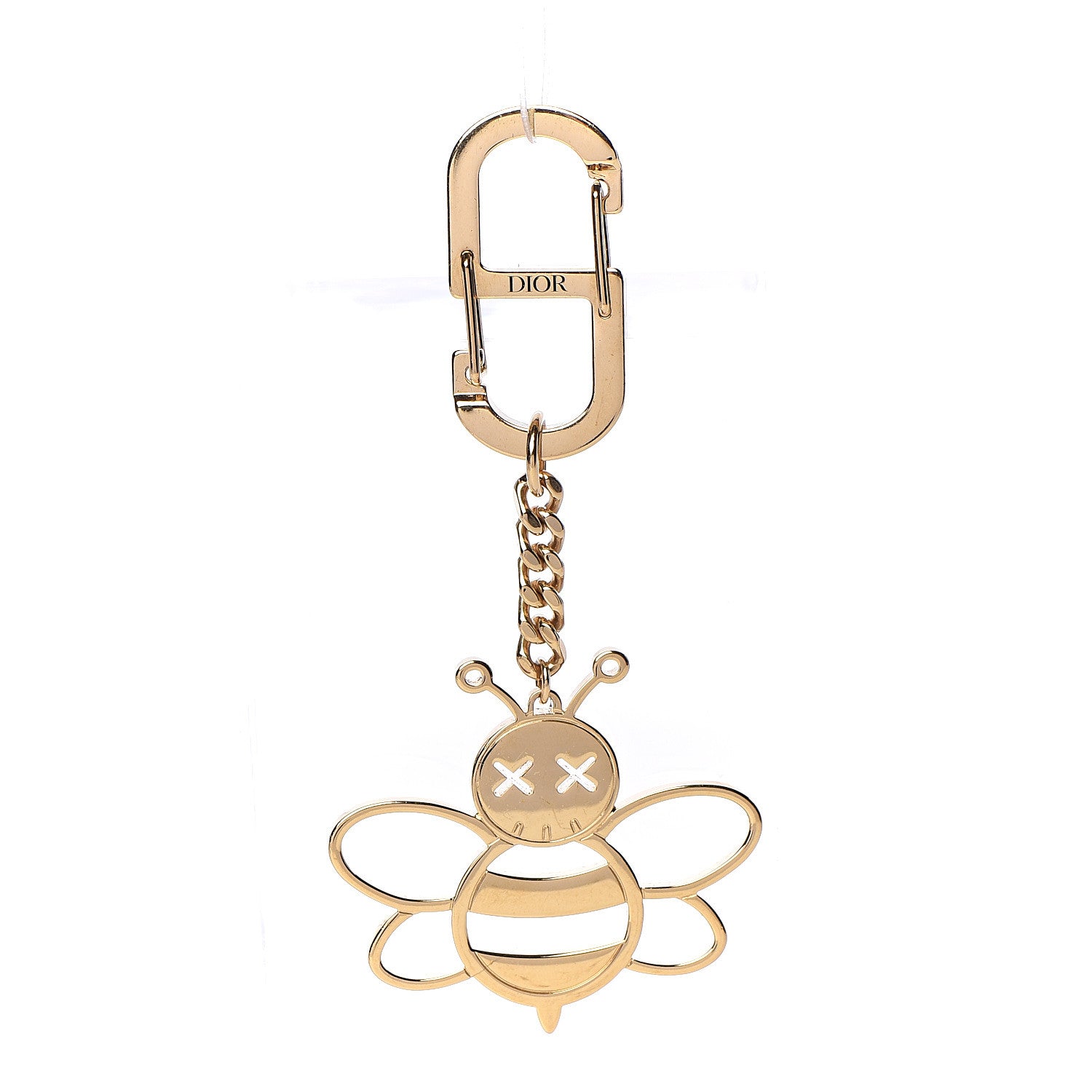 Christian Dior x KAWS Brass Bee Charm Key Ring Gold 1 of 4