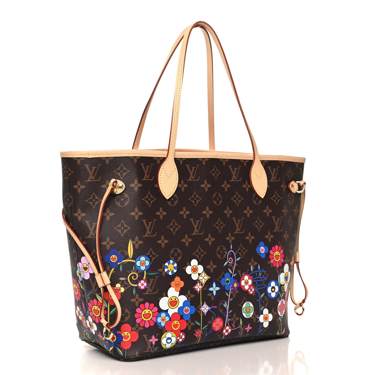 Louis Vuitton LV X TM Monogram Flowers Neverfull MM 4 of 10