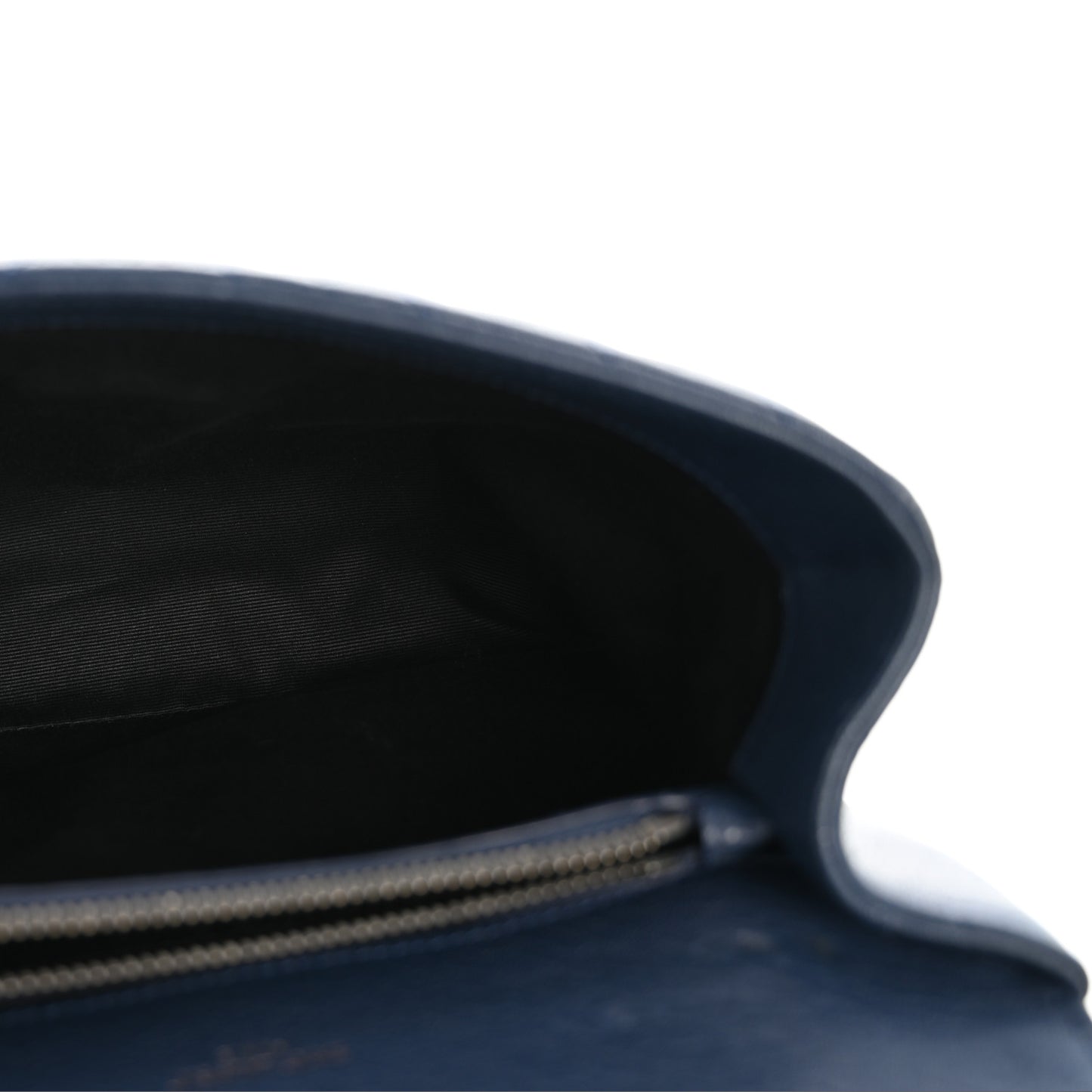 Sheepskin Matelasse Chevron Monogram Medium College Bag Navy