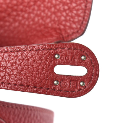 Hermes Taurillon Clemence Lindy 30 Rouge Garance 7 of 9