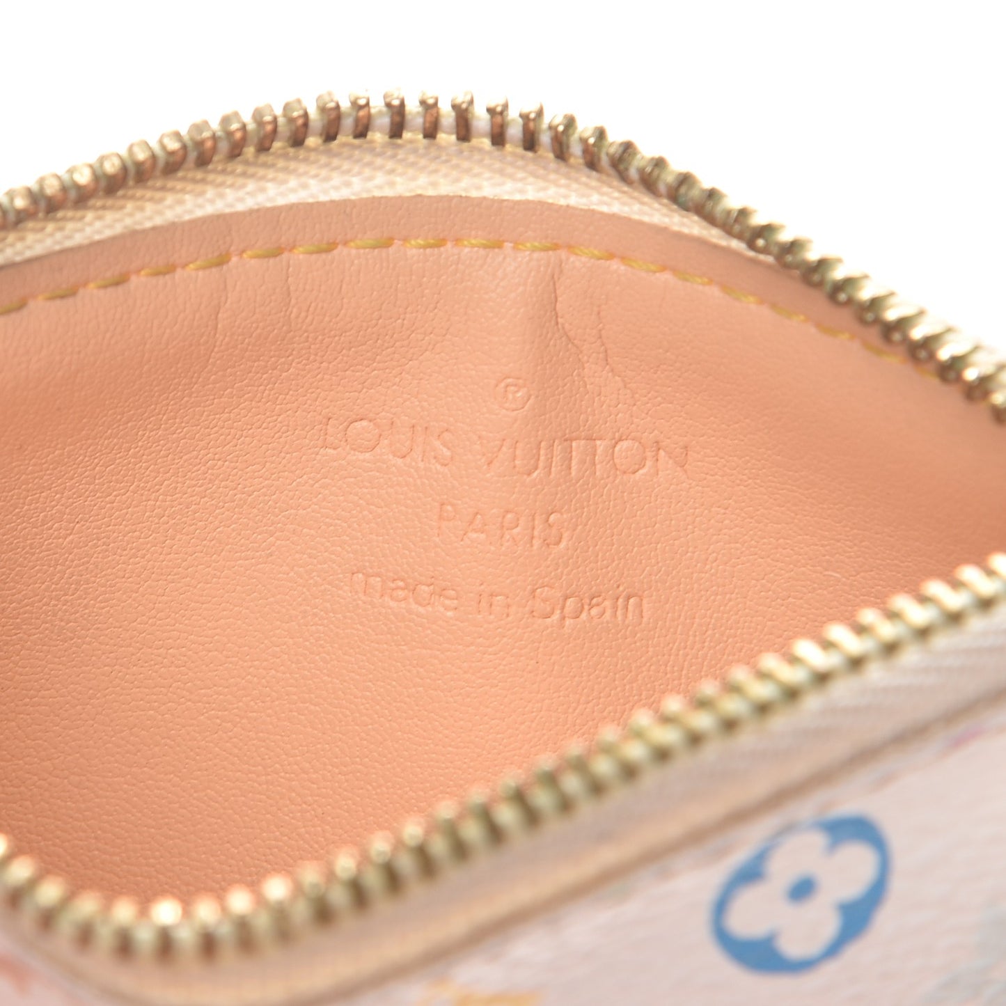 Monogram Multicolor Key Pouch White