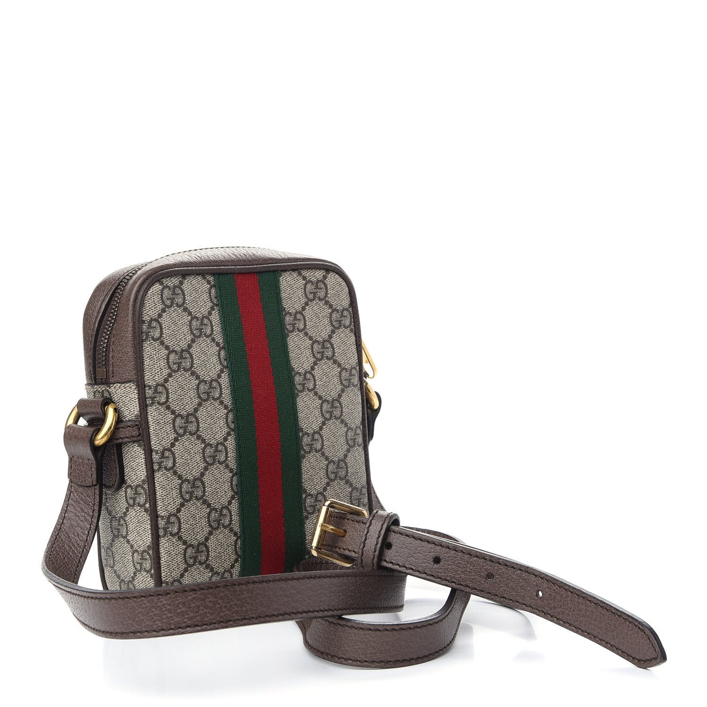 GG Supreme Monogram Web Mini Ophidia Messenger Brown