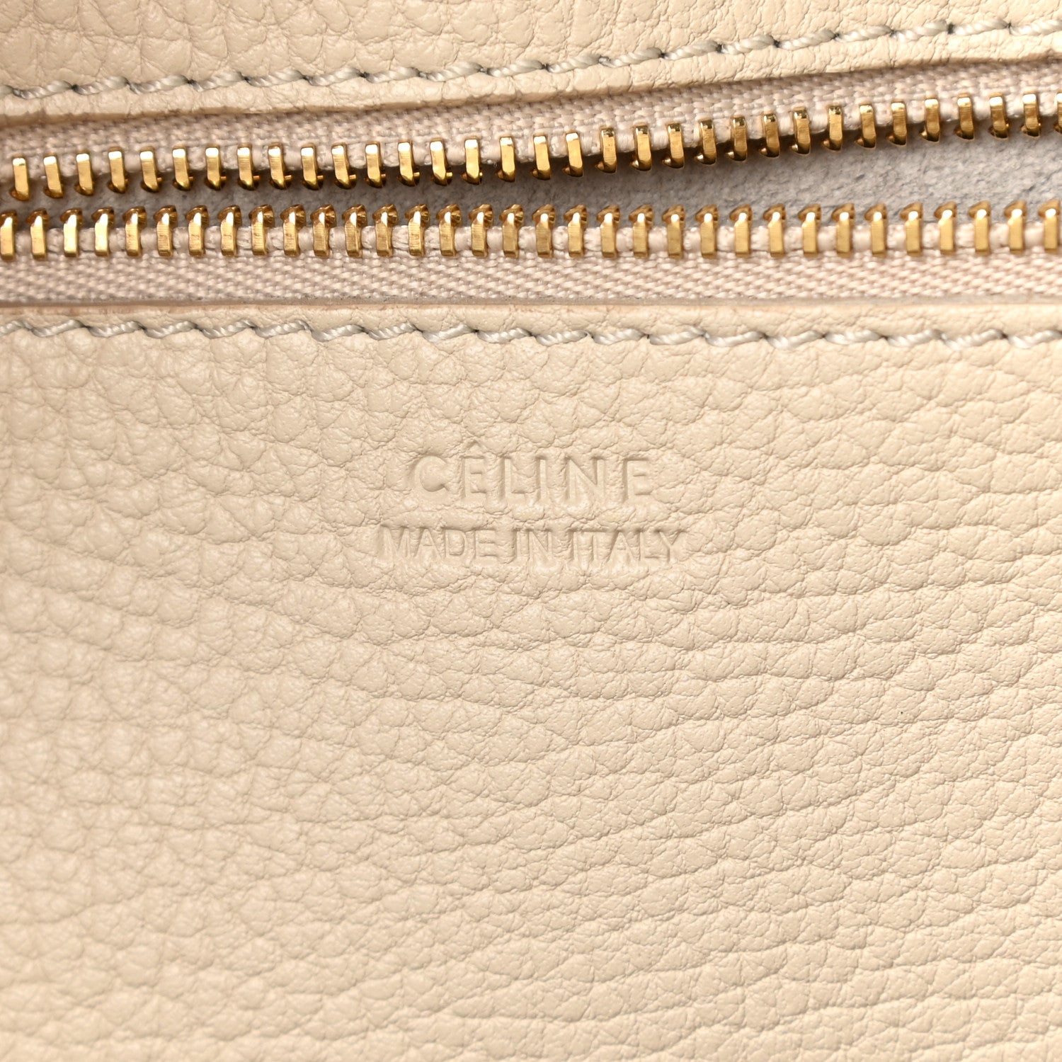 Celine Crisped Calfskin Mini Tie Knot Tote Chalk 6 of 12
