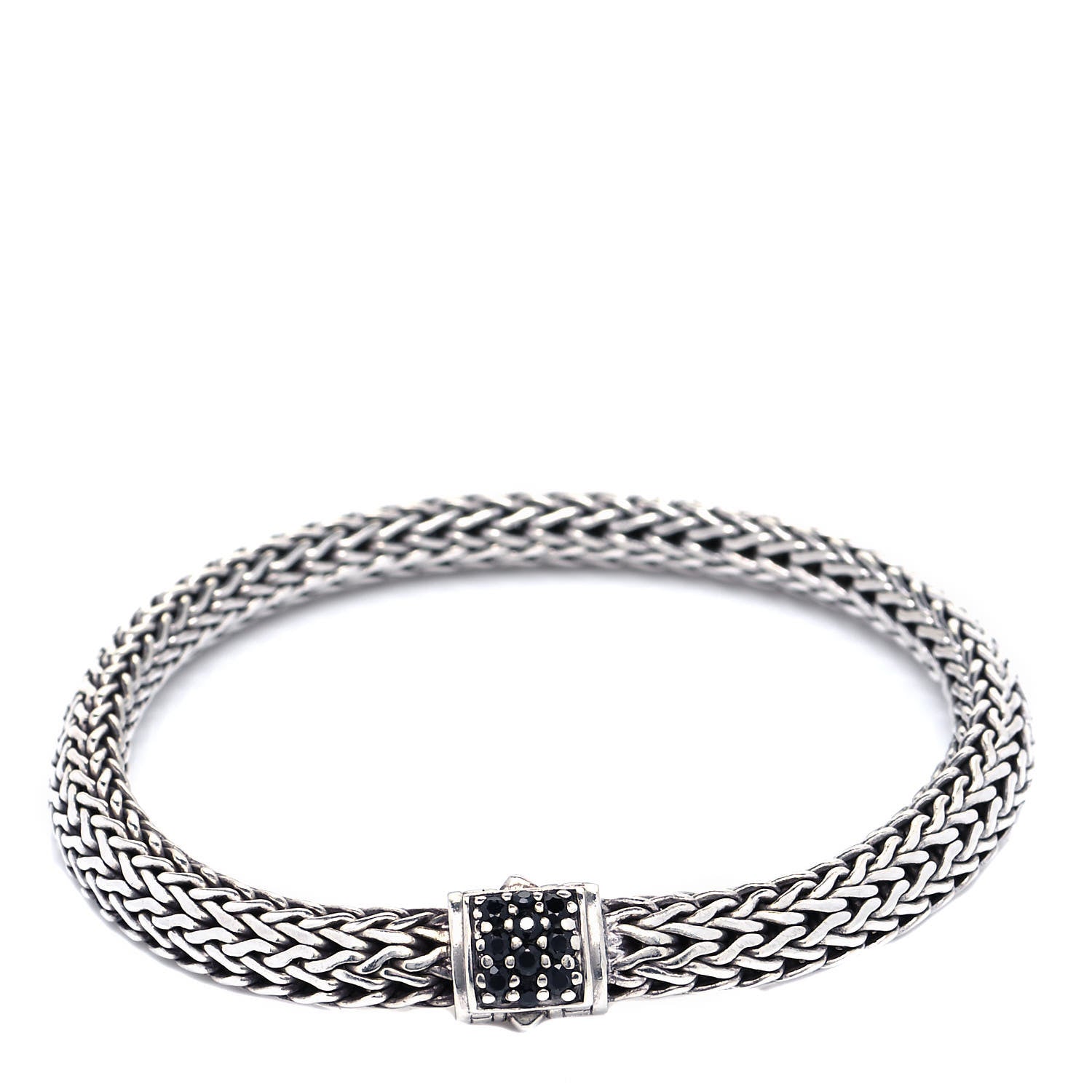John Hardy Sterling Silver Black Sapphire 6.5mm Classic Chain Bracelet 4 of 6