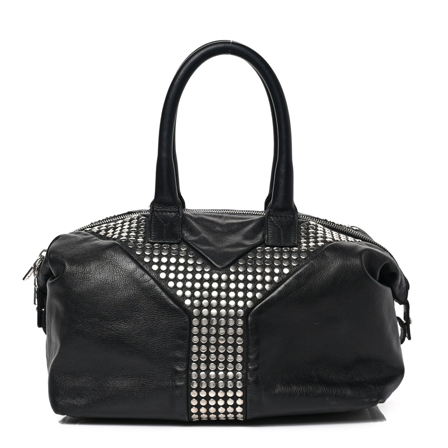 Calfskin Studded Easy Sac Black