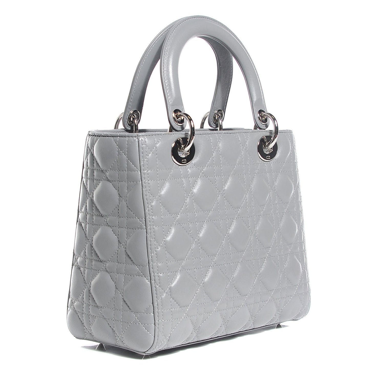 Lambskin Cannage Medium Lady Dior Grey