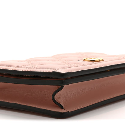 Gucci Calfskin GG Matelasse Chain Wallet Rhodamine Light Pink 9 of 11