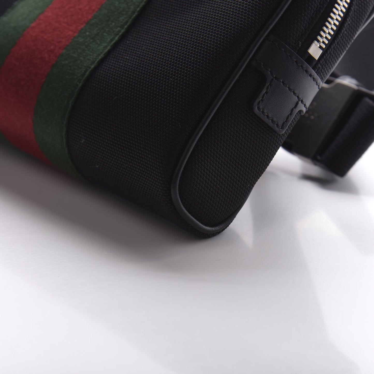 Canvas Web Slim Belt Bag Black