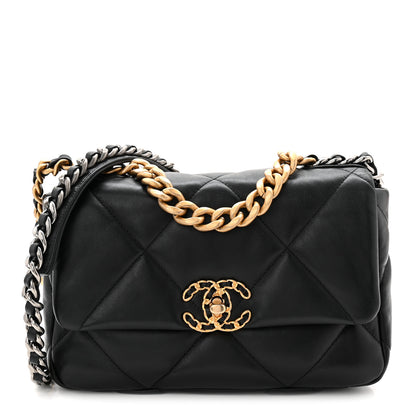 Chanel Lambskin Quilted Medium Chanel 19 Flap Black 1 of 21