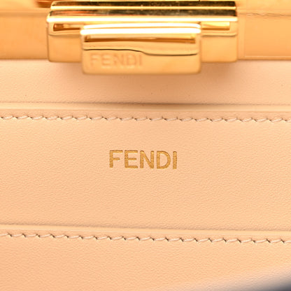 Fendi Vitello Seta Nappa Bi-Color Rainbow Girl Inlay Medium Peekaboo I SEE U Satchel Azzurro Baby Multicolor 7 of 13