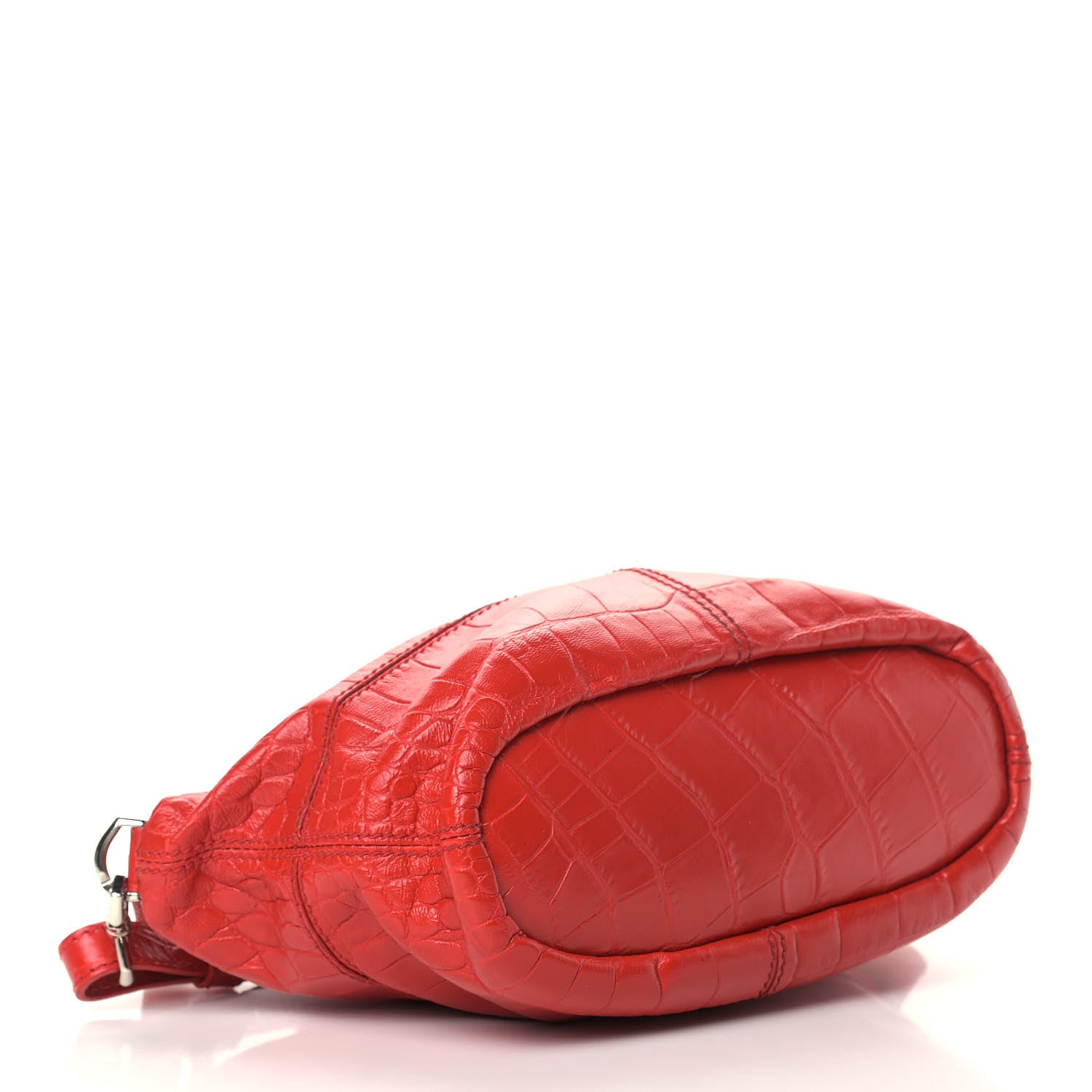 Givenchy Calfskin Crocodile Embossed Micro Nightingale Red 4 of 13