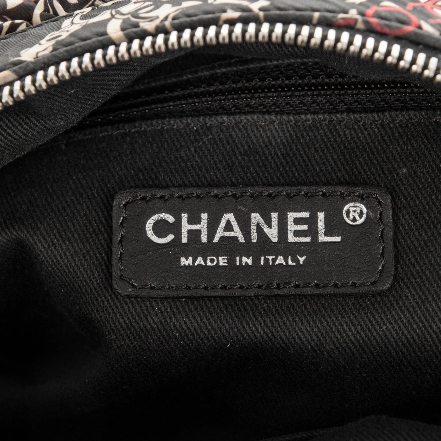 Nylon Quilted Printed Coco Bowler Black