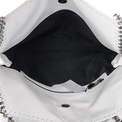 Stella McCartney Woven Moire Falabella Tote Pure White 5 of 10