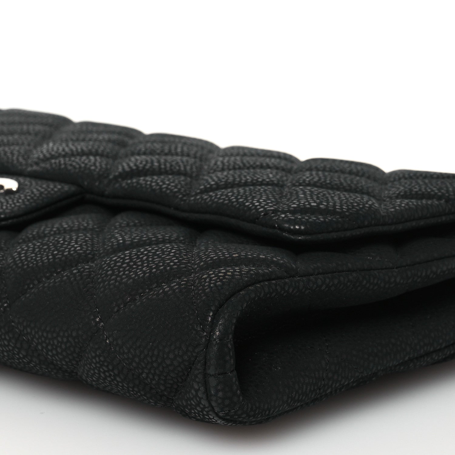 Chanel Iridescent Caviar Quilted Clutch With Chain Flap Black 9 of 13