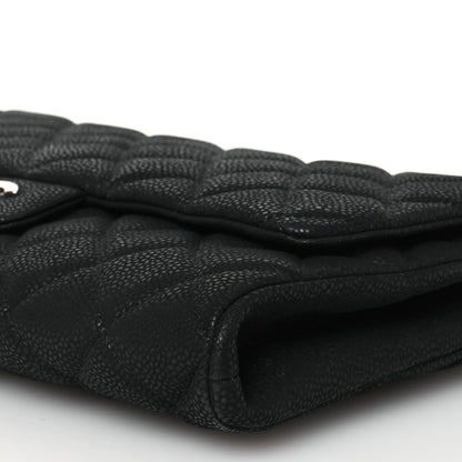 Chanel Iridescent Caviar Quilted Clutch With Chain Flap Black 9 of 13