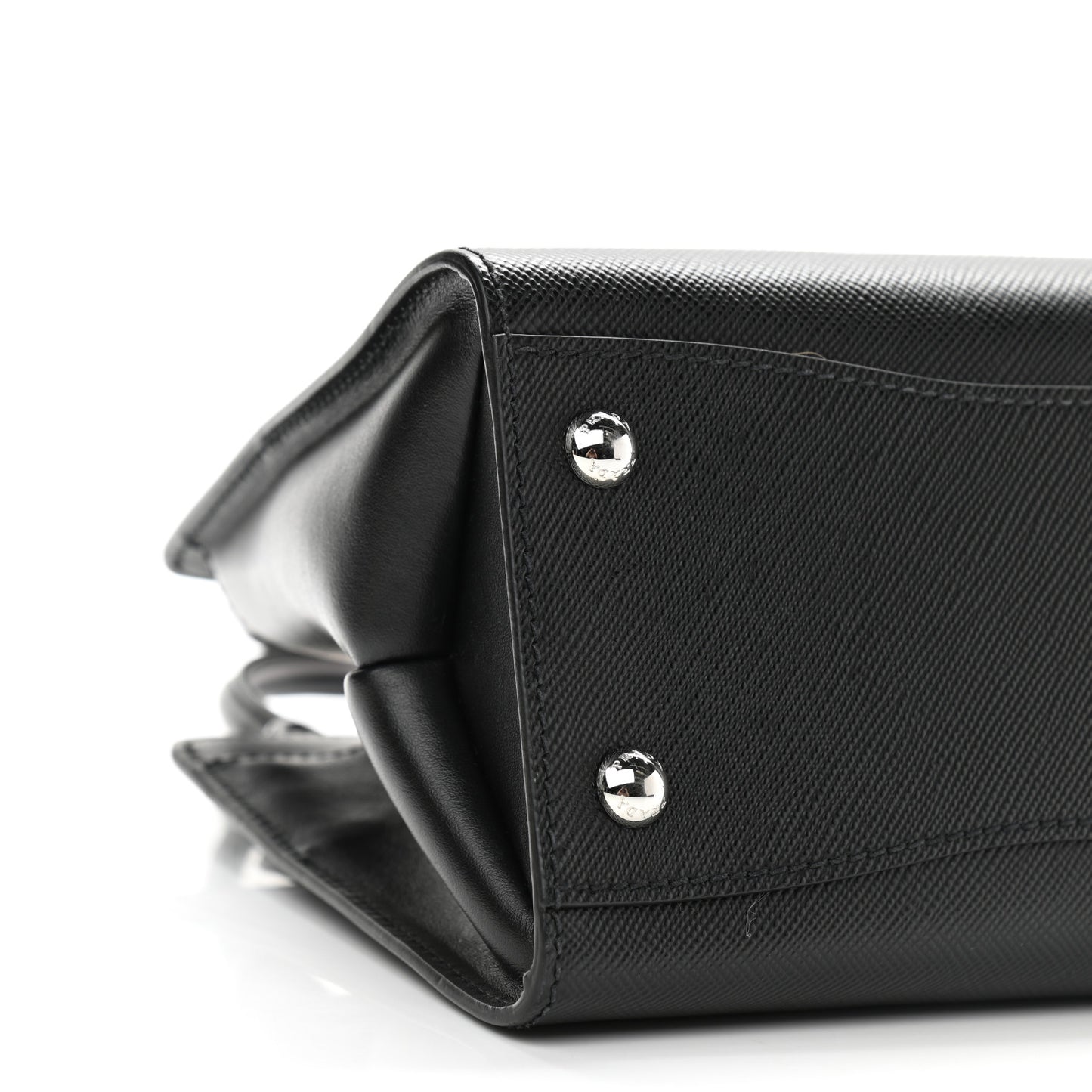 Saffiano Calfskin Top Handle Tote Black