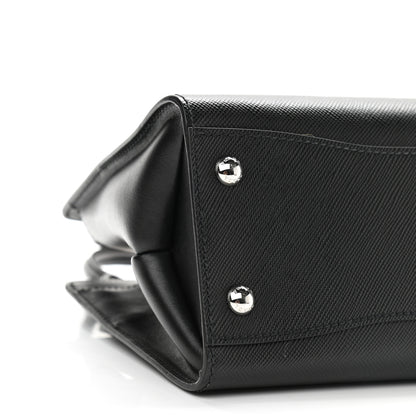 Prada Saffiano Calfskin Top Handle Tote Black 10 of 12