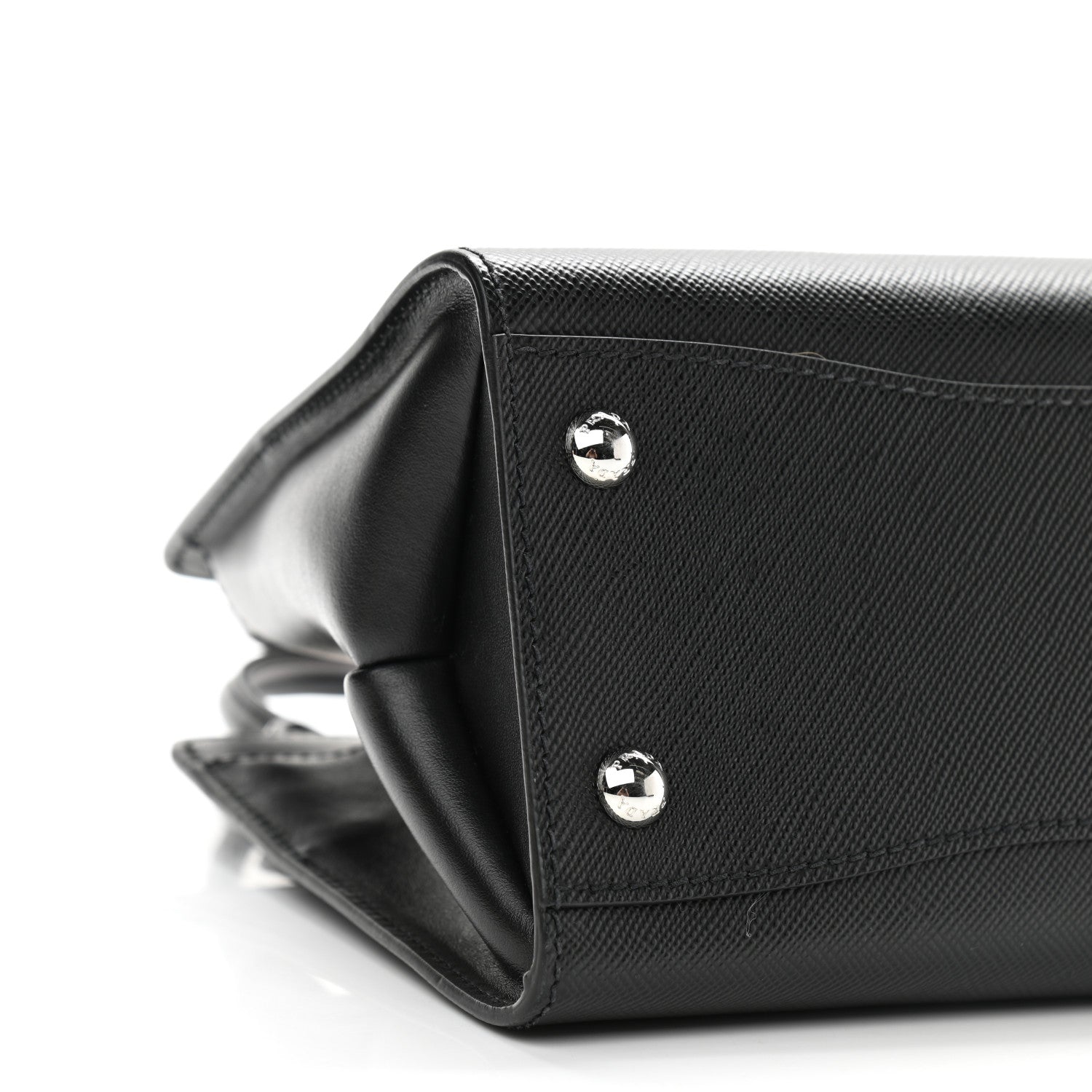 Prada Saffiano Calfskin Top Handle Tote Black 10 of 12