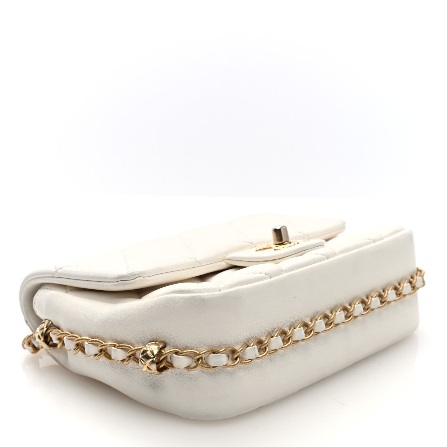 Chanel Lambskin Quilted CC Small Dynasty Flap White 4 of 10
